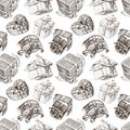 Pattern of gifts Royalty Free Stock Photo