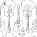 Pattern with gitars on it