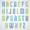 Pattern glamorous colorful fashionable font, upper case letters