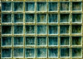 Pattern of glass block wall texture. Royalty Free Stock Photo