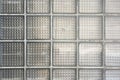 Pattern of glass block wall. Window is made of Transparent glass bricks Royalty Free Stock Photo