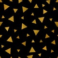 Pattern Of Golden Triangles On Black