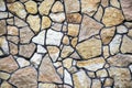 pattern gray color of modern style design decorative uneven cracked real stone wall surface with cement Royalty Free Stock Photo