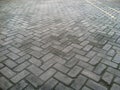Pattern of Gray Paving Block Road Royalty Free Stock Photo