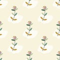 Floral Surface seamless pattern in bright color elegant, and feminime