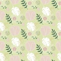 Floral Surface seamless pattern in bright color elegant, and feminime Royalty Free Stock Photo