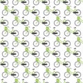 Pattern with green bike Royalty Free Stock Photo
