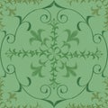 Pattern green leaf flower embroidery geometry abstraction