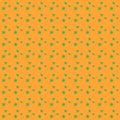 pattern with green stars on orange background.