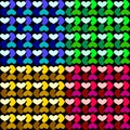The pattern of a grid of hearts. Royalty Free Stock Photo