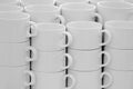 Pattern a group of empty white cups Royalty Free Stock Photo