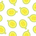 Pattern half durian seamless flat design illustration background vector