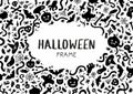 Pattern for halloween silhouettes frame