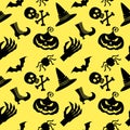 Pattern halloween witch