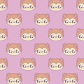 pattern of heads cute monkeys baby animals kawaii style