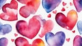 pattern with hearts a focus on colorfulness and hearts, making it suitable for Valentine\'s Day.