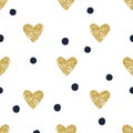 Pattern hearts polka dot