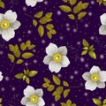 Pattern with herbs and flowers