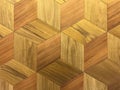 Pattern of hexagon wooden texture or honeycomb shape Royalty Free Stock Photo