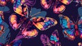 Pattern with high detailed vivid butterfly