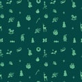 Vector pattern with Christmas icons