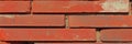 Pattern of horizontal red brick stripes for architectural design and texture background Royalty Free Stock Photo