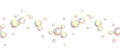 Pattern horizontal soap bubbles watercolor