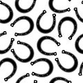 Pattern horseshoe design vector black and white background