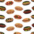 Pattern of hotdogs