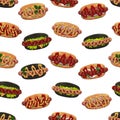 Pattern of hotdogs