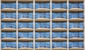 Pattern of hotel room balconies Royalty Free Stock Photo