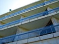 Pattern of hotel room balconies Royalty Free Stock Photo