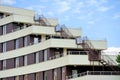 Pattern of hotel room balconies Royalty Free Stock Photo