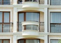 Pattern of hotel room balconies Royalty Free Stock Photo