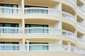 Pattern of hotel room balconies Royalty Free Stock Photo