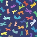 Pattern with a human chromosome Royalty Free Stock Photo