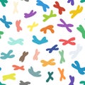 Pattern with a human chromosome Royalty Free Stock Photo