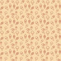 Pattern ice cream gray background vector