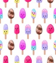 Pattern with ice cream Royalty Free Stock Photo