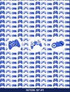 Pattern with 3 icons. Gamepads