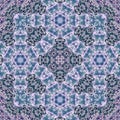 Pattern illustration in blue portuguese tiles or square arabesque effect carpet, shawl, rug