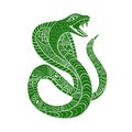 Pattern of Illustration of snake. Ethnic style .Snake silhouette.