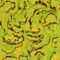 Pattern with the image texture of smoke yellow, green and brown shades Royalty Free Stock Photo