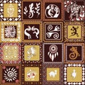 Pattern with imitation of elements of rock art