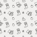 Seamless Pattern Christmas, hand drawn and easy to use, made using a flat design styleP Royalty Free Stock Photo