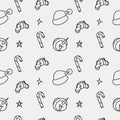 Seamless Pattern Christmas, hand drawn and easy to use, made using a flat design styleP Royalty Free Stock Photo