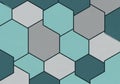 A pattern of interlocking hexagons creates a geometric mosaic Royalty Free Stock Photo