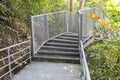 The pattern iron fence and iron staircase