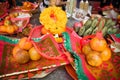 Pattern of Joss Paper and Orange , Chinese or Lunar new year for