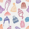 Pattern of the knitted caps